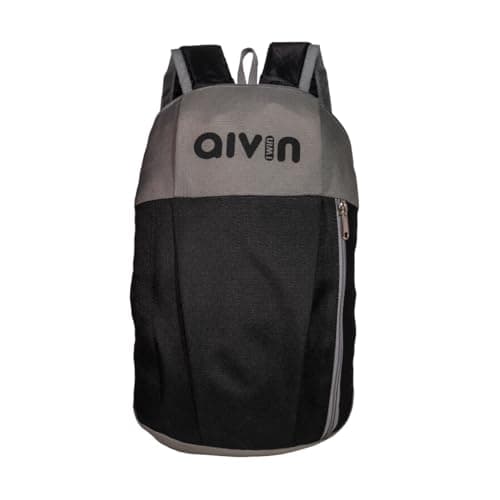 Aivin Booster Backpack | 10L Compact Gym & Travel Backpack for Men | Lightweight, Abrasion-Resistant Bag with Dual Compartments | Padded Back & Straps | Urban Sports & Fitness Daypack (Black/Grey)