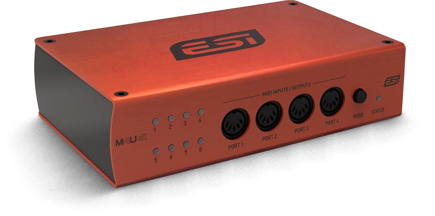 ESI M4U eX: 8-Port USB 3.0 MIDI Interface - Class-Compliant, Plug-and-Play Connectivity for PC/Mac, with Standalone Functionality & Integrated USB Hub, Includes Free Cubasis LE for iOS