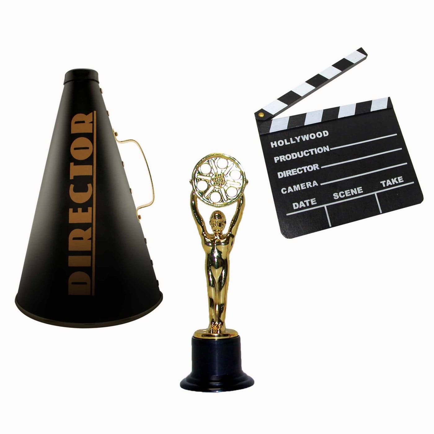 Windy City Novelties Hollywood Directors Party Kit Includes Directors Megaphone Clapboard Award Trophy