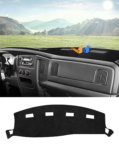 Autorder Dashboard Cover Mat for 20022005 Dodge Ram 1500 20032005 25003500 Accessories Dash Cover Flannel Dash Mat Sunshade Glare UV Rays Protector