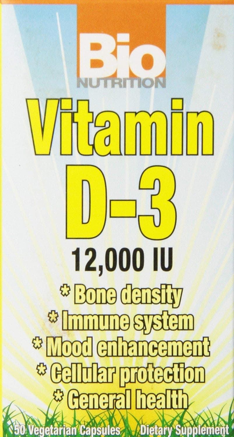 Vitamin D-3 12,000 IU Vegetarian Capsules for Adults