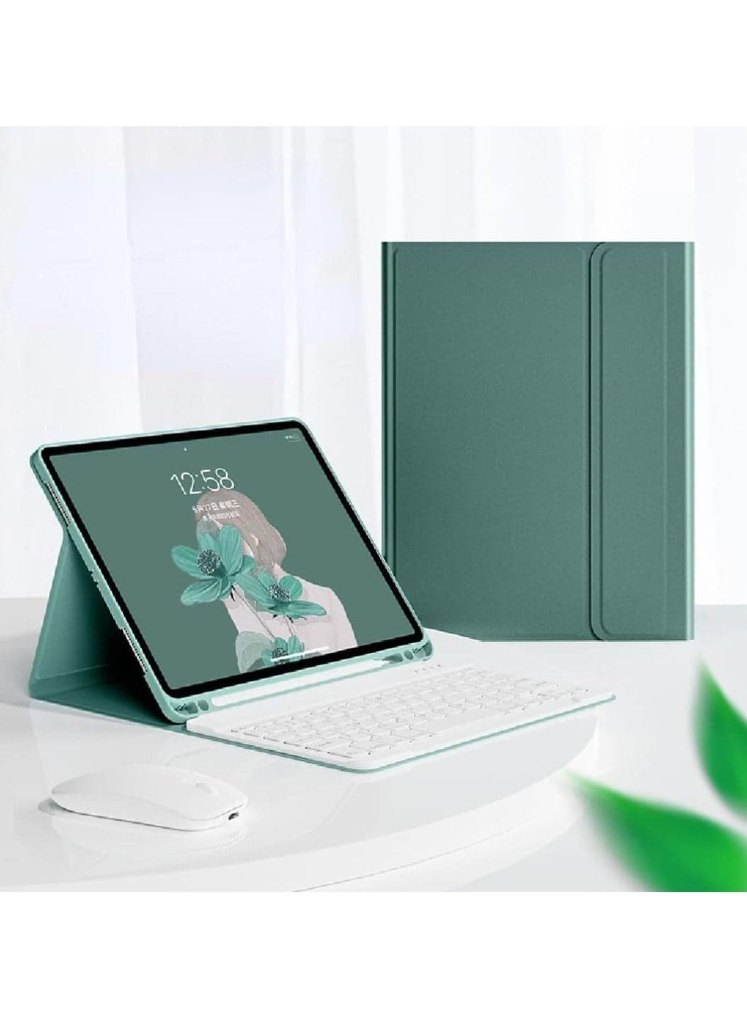 Arabic and English Keyboard Case for iPad Mini 6 2021 8.3 inch Keyboard Case and Mouse,Detachable Bluetooth Keybaord Cover with Pencil Holder