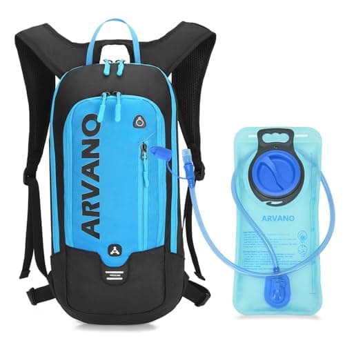 Arvano Hydration Backpack, Lightweight Hydration Pack with 2L Water Bladder, 6L Water Backpack for Men Women Cycling, Hiking, Mountain Biking, Skiing