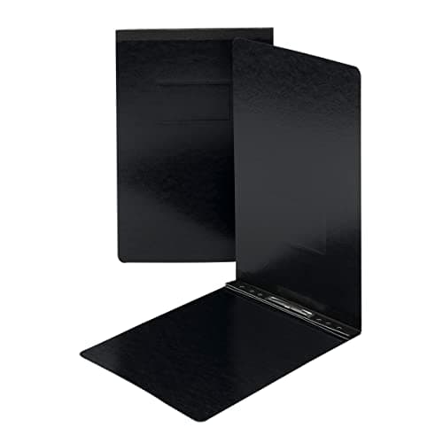 Smead Pressboard Report Cover, Metal Prong Top Fastener with Compressor, 2" Capacity, Legal Size, Black, 25 per Box (81733)