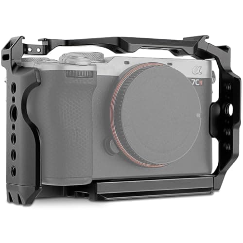 LEFTFOTO Camera Cage for Sony A7C II / A7CR,Camera Protection Frame Rig with Arca Base, Compatibility with DJI RS Stabilizer- for Vlog Video Shooting, black