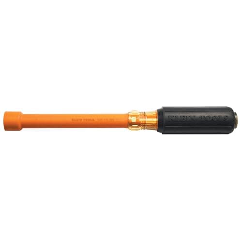 Klein Tools 64658INS 58Inch Insulated Nut Driver Made in USA 6Inch Hollow Shaft and Cushion Grip Handle