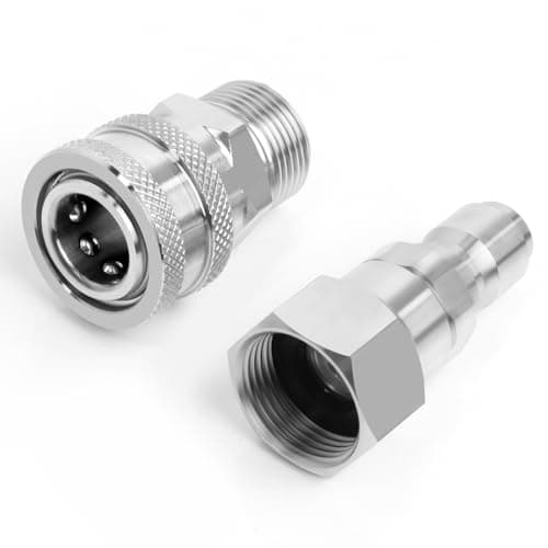 Axfvd Stainless Steel M22-15mm Swivel Fitting, Pressure Washer Quick Connect Kit, 3/8" Quick Connect, 5000 PSI