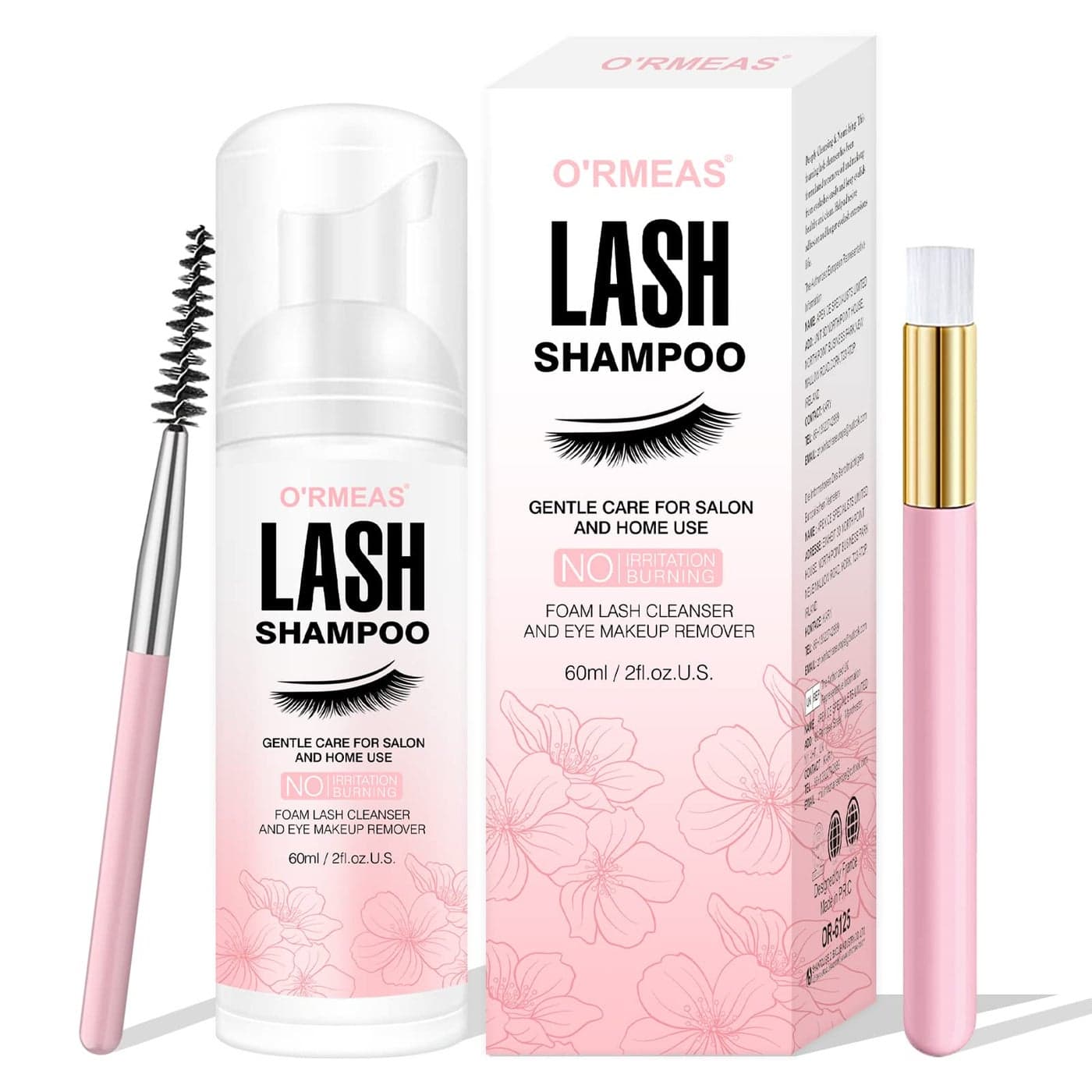 Smarxin Lash Shampoo for Eyelash Extension Removal 50ml Gentle Natural Formula Nourishing Foaming Cleansing Paraben Sulfate Free