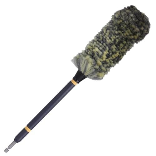 Mr Detroit Drill Wheel Brush wDurable Soft Wool Microfiber Bristles and Steel Shaft for Car Tires Wheels Rims Brakes and Any Other Narrow Spaces Rim Brush Cleaning Tool wNonScratch Bristle