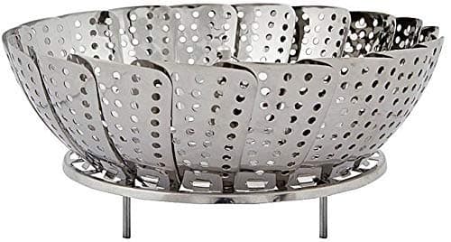 Stainless Steel Steamer Insert, Steamer Insert, Cooking Vegetables, Fish, Chicken and Dumplings, Two Levels so You can Keep The Dishes Apart, Steamer Serving Bowl.
