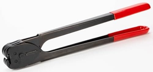 IDL Packaging C-3126 Double Notched Front Action Sealer/Crimper for 3/4" Steel Strapping – Durable Tool with Long Handle – Good for Horizontal and Vertical Operation – Heat-Treated Wearing Steel Parts