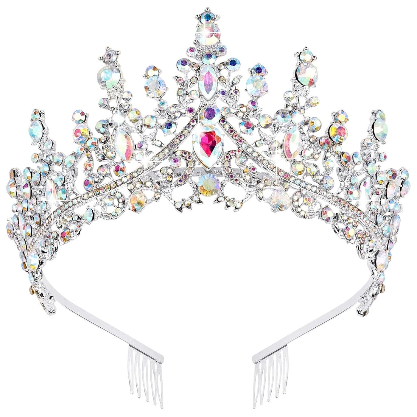 CURASA Dazzling Crystal Queen Crowns Dreamy Tiaras for Women Princess Crown for Girls Birthday Crown for Women Tiara for Wedding Bride Headband Dreamy Hair Accessories for Women Gifts for Halloween