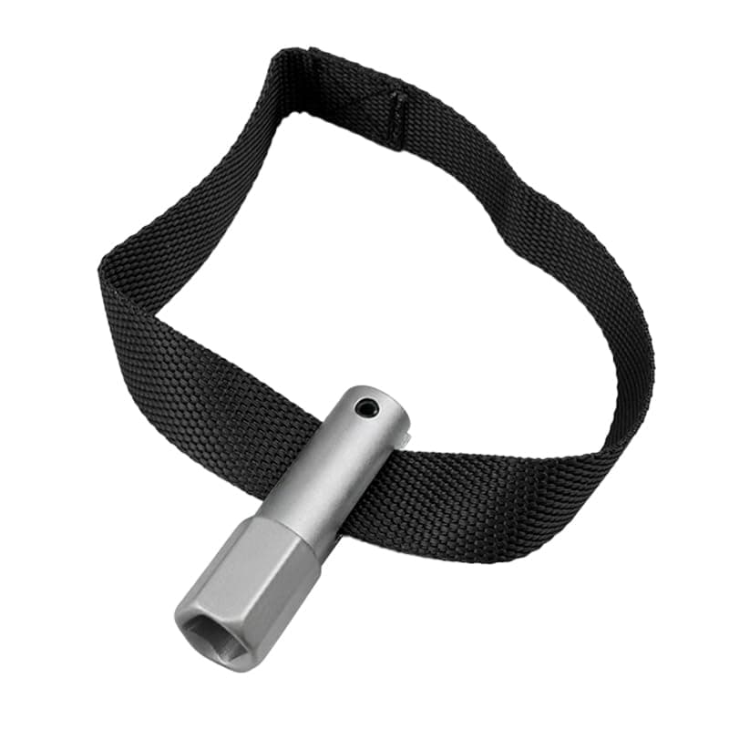 JEUCLEL 12 Drive Oil Filter Strap Wrench Oil Filter Strap Type Wrench Remover Compatible with Most Vehicles Engine Maintenance 120mm Adjustable Filter Removal Auto Engine Motorcycle Belt Wrench