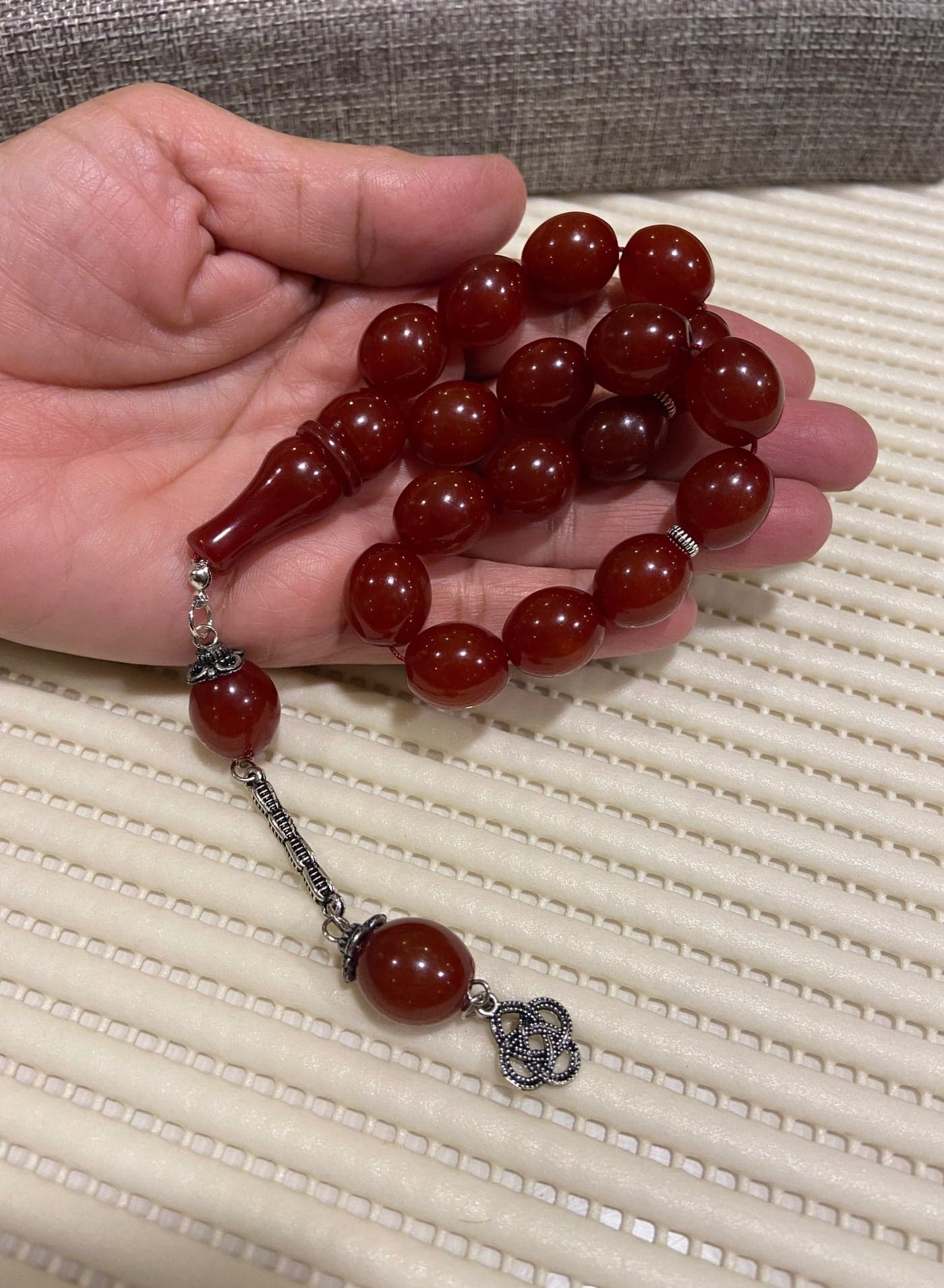 Faturan Prayer Beads for Men 17 Beads Size 135 Millimeters by 155 Millimeters