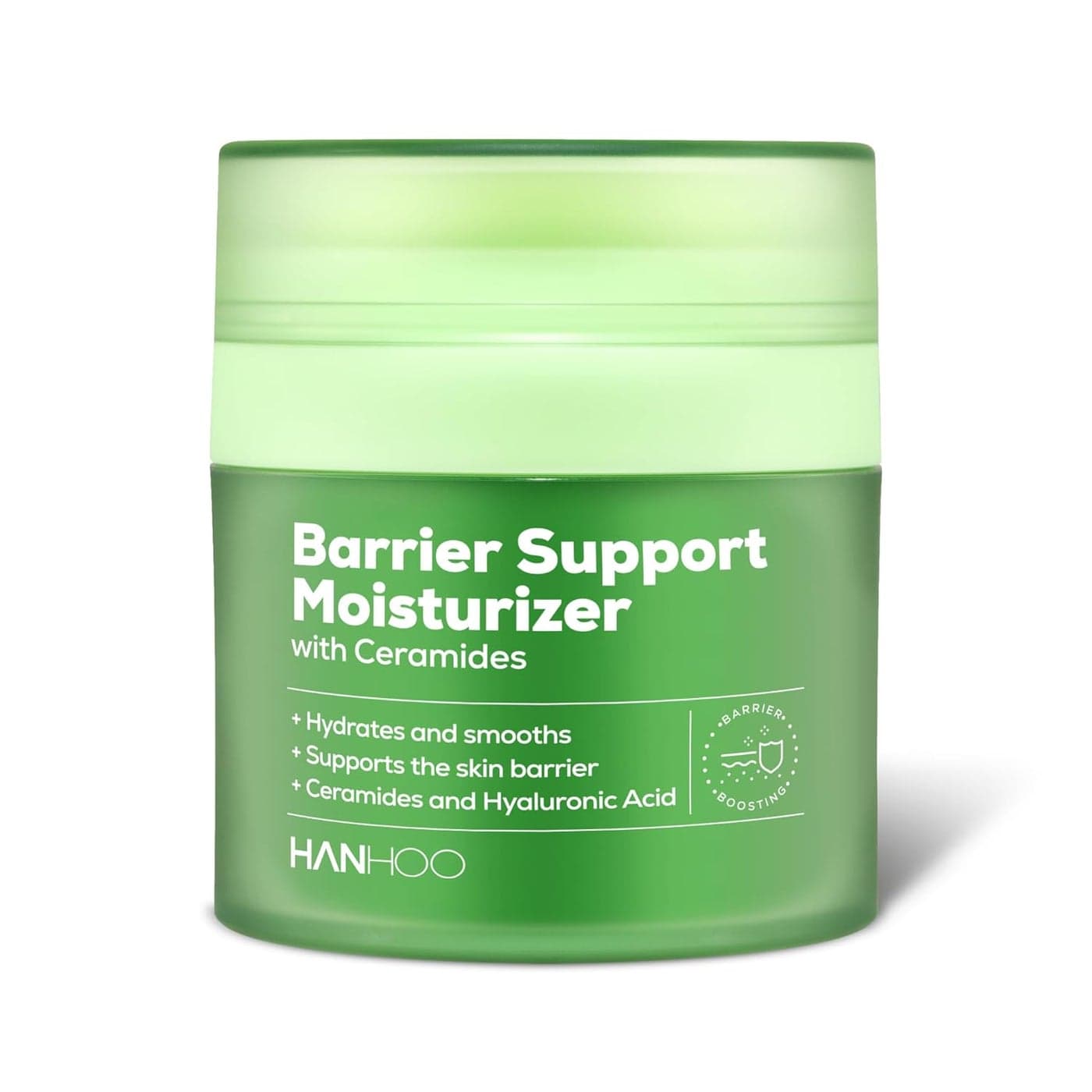 Hanhoo Barrier Support Moisturizer with Ceramides 17 Fl Oz Face Moisturizer with Ceramides and Hyaluronic Acid Soothes Skin Barrier GelCream Moisturizer For AcneProne Skin