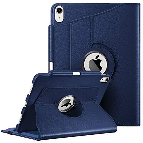 Fintie Rotating Case for iPad Air 11-inch M3 (2025) / M2 (2024), iPad Air 5th (2022) / 4th Generation (2020) 10.9 Inch - 360 Degree Rotating Protective Stand Cover w/Pencil Holder, Navy