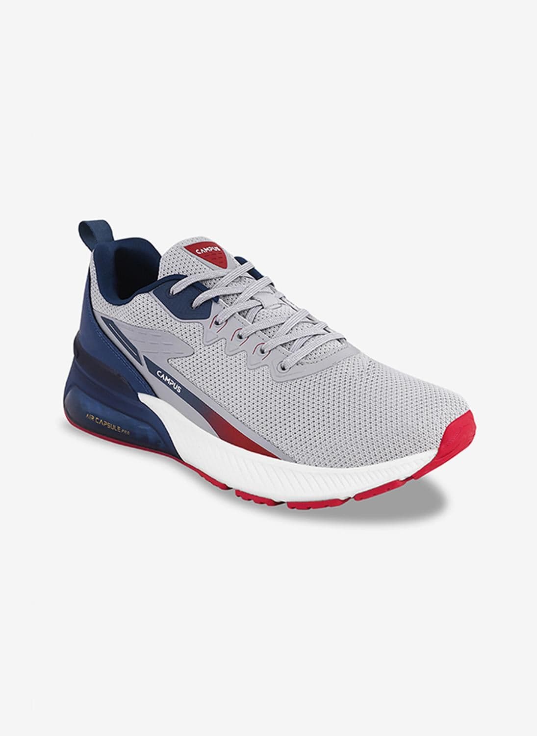 Men Promote Memory Foam Lace-Up Running Shoes-Grey