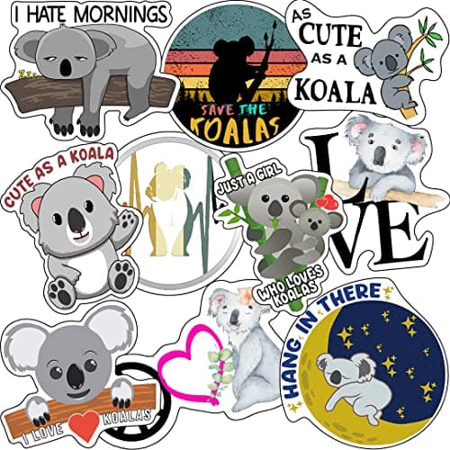 Koala Stickers Perfect Koala Gifts for Koala Bear Lovers Waterproof Durable 100 Vinyl Anywhere You Need Koala Stickers for Water Bottles Laptop Car Decal Party Giveaways