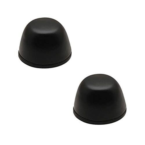 Renovators Supply Manufacturing Toilet Bolt Cap Cover 1" H X 1.5" W Black Aluminum Rust Resistant Round Bolt Caps