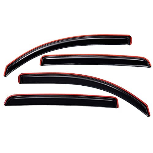 Lightronic Extra Durable Clip-on in-Channel Auto Vent Window Visor, Fits 2013-2022 Buick Encore (Not Fit GX), 2013-2022 Chevrolet Trax, UV Protection Rain Guard, Original Wind Deflector, Smoke, 4Pcs