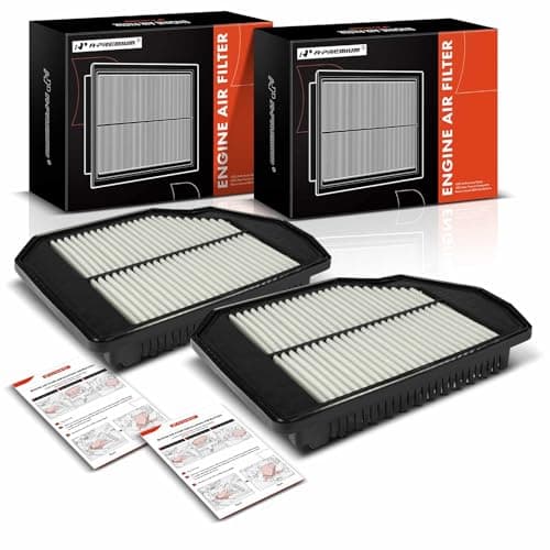 A-Premium Front 2-PC Engine Air Filter Compatible with Hyundai Genesis 2015-2016 & Genesis G80 2017-2020, 3.8L, Replace# 28113-B1000, 28113B1000