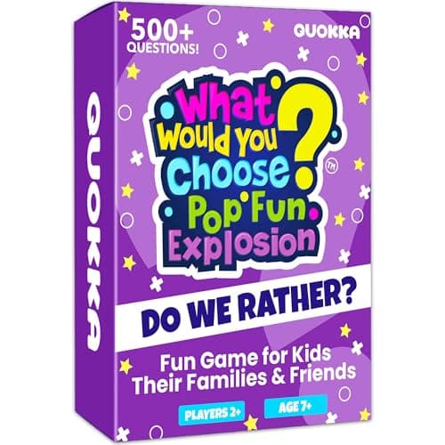 QUOKKA Pop Culture Card Game for Teens Kids Adults 500 Trendy Questions About Music Movies Internet Fun What Would You Choose Challenge Funny Party Family Night Game Travel Sleepovers