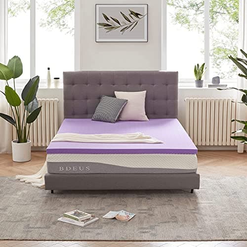 SINWEEK Gel Memory Foam Mattress Topper Twin XL, 1.5 in Twin Extra Long Mattress Pad for College Dorm Single Bed, Ventilated Soft Bed Topper, CertiPUR-US Certified, Twin XL Size