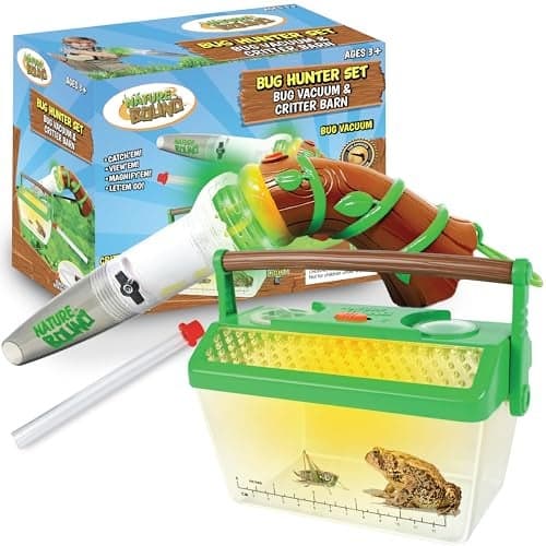 Nature Bound Bug Catcher Toy, Eco-Friendly Bug Vacuum, Catch and Release Indoor/Outdoor Play, Ages 3 to 12, Green, Complete Kit for Kids, Includes Capture Core with Magnification