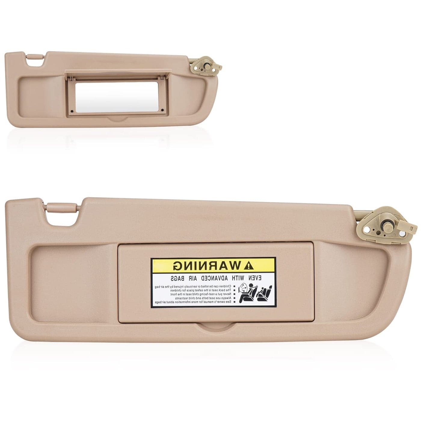 Hurotoms Right Passenger Side Sun Visor Without Light for 2006 2007 2008 2009 2010 2011 Honda Civic EX LX Sedan SI Coupe Beige Visor Assembly Replacement 83230SNAA01ZA