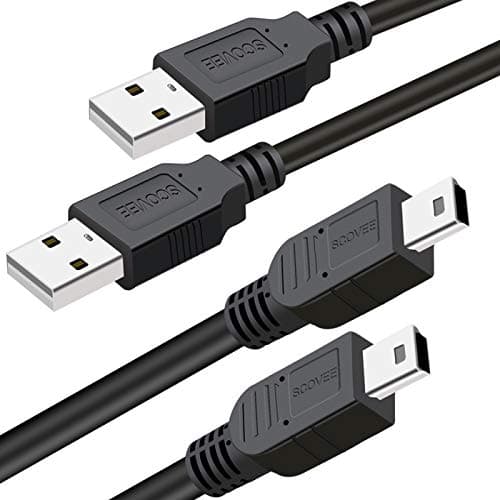 SCOVEE PS3 Controller Charger Cord 2 Pack 10ft PS3 Charger Cable for Sony PlayStation 3 Controller DualShock 3 PS Slim PS Move Wireless Game RemoteLong Mini USB Cable Charging Data Wire