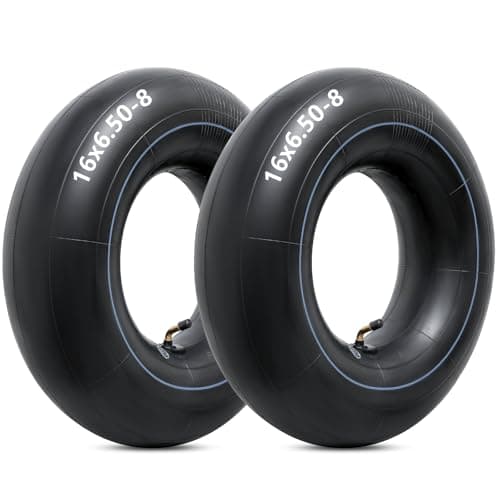 Heavy Duty 16x6508 Inner Tubes with TR87 Bent Valve Stem Premium Replacement 16x650816x7508 Lawn Mower Tire Tubes Fit for Tractor Garden Trailer Golf Carts Wheelbarrows and More Pack of 2
