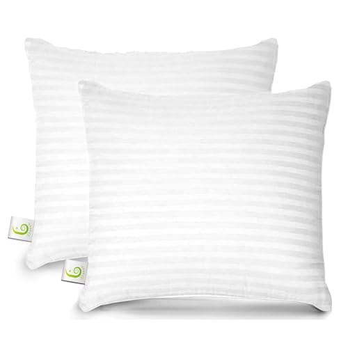 DAKSH Set of 2, 20 x 20 Inch Microfiber Filled Cushion Filler, Soft & Fluffy - Premium Hotel Quality Cushions - Sofa Cushions, Bed, Office, Cushion Pillow, Throw Pillow Insert - Diwali Gifts - White