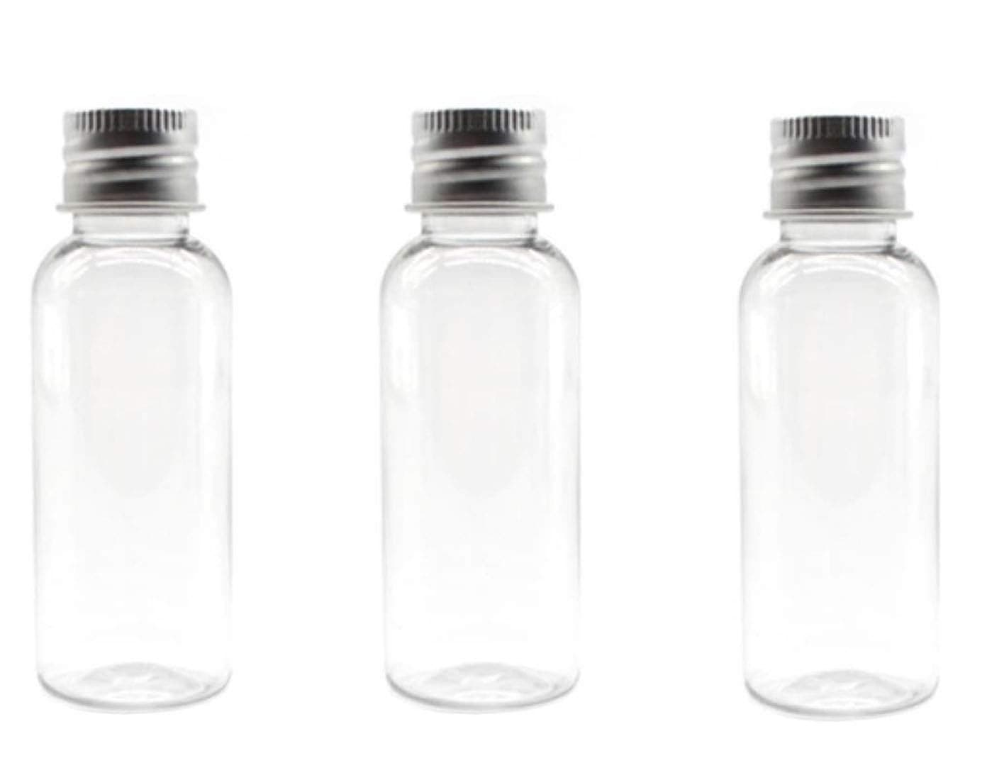 12PCS 1oz 30Ml Empty Clear PET Plastic Tube Bottle Containers With Silver Aluminum Screw Cap For Makeup Lotion Essential Oils Creams Powders Moisture Smaples