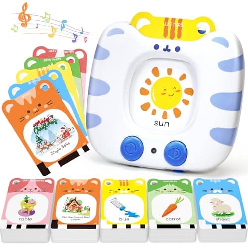 JoyCat Talking Flash Cards for Toddlers 35 314 Words with Durable Thick Cards Clear Audio Easy to Slide in and Out Speech Therapy Toys Birthday Gifts for Boys Girls