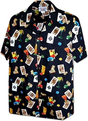 Las Vegas Lucky Shirt for Men's 3898Black 2XL