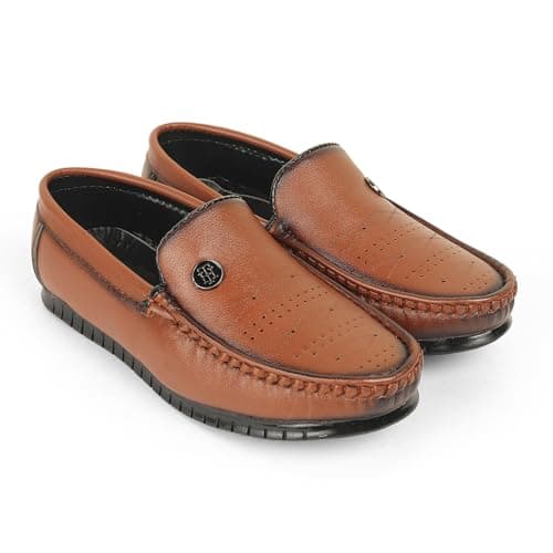 Siya Freeplay Loafers/Shoes for Boys/Kids, Casual and Party Footwear for Age 4 to 10 Years - Black, Brown, Tan