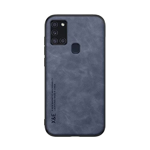Kepuch Silklike Case for Samsung Galaxy A21S Cover Bumper Builtin Metal Plate for Samsung Galaxy A21S Blue