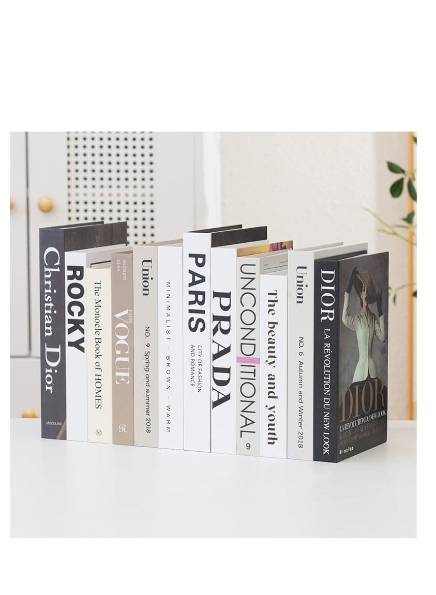 12 Pcs Bookshelf Decor, Fake Decorative Books, Decoration for Home Office Bar Table Shelf, Fold yourself