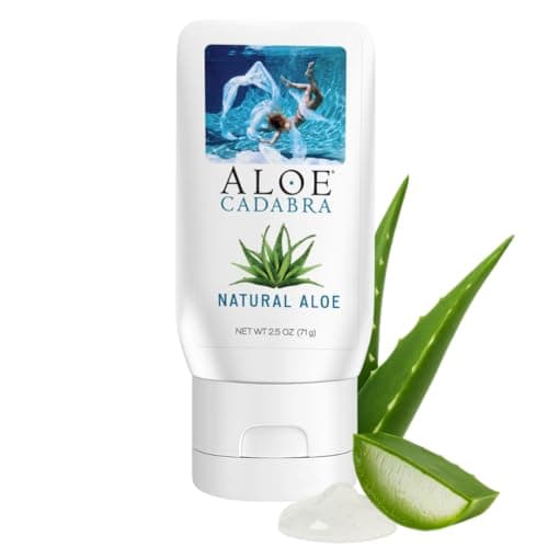 Aloe Cadabra vaginal moisturizer, natural aloe, pH-balanced, water-based & 95% aloe vera, reduce dryness, discomfort, versatile uses (2.5 fl oz, 1 pack)