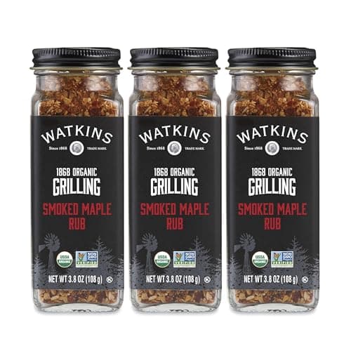 Watkins 1868 Organic Grilling Smoked Maple Rub, 3.8 oz, 3-Pack