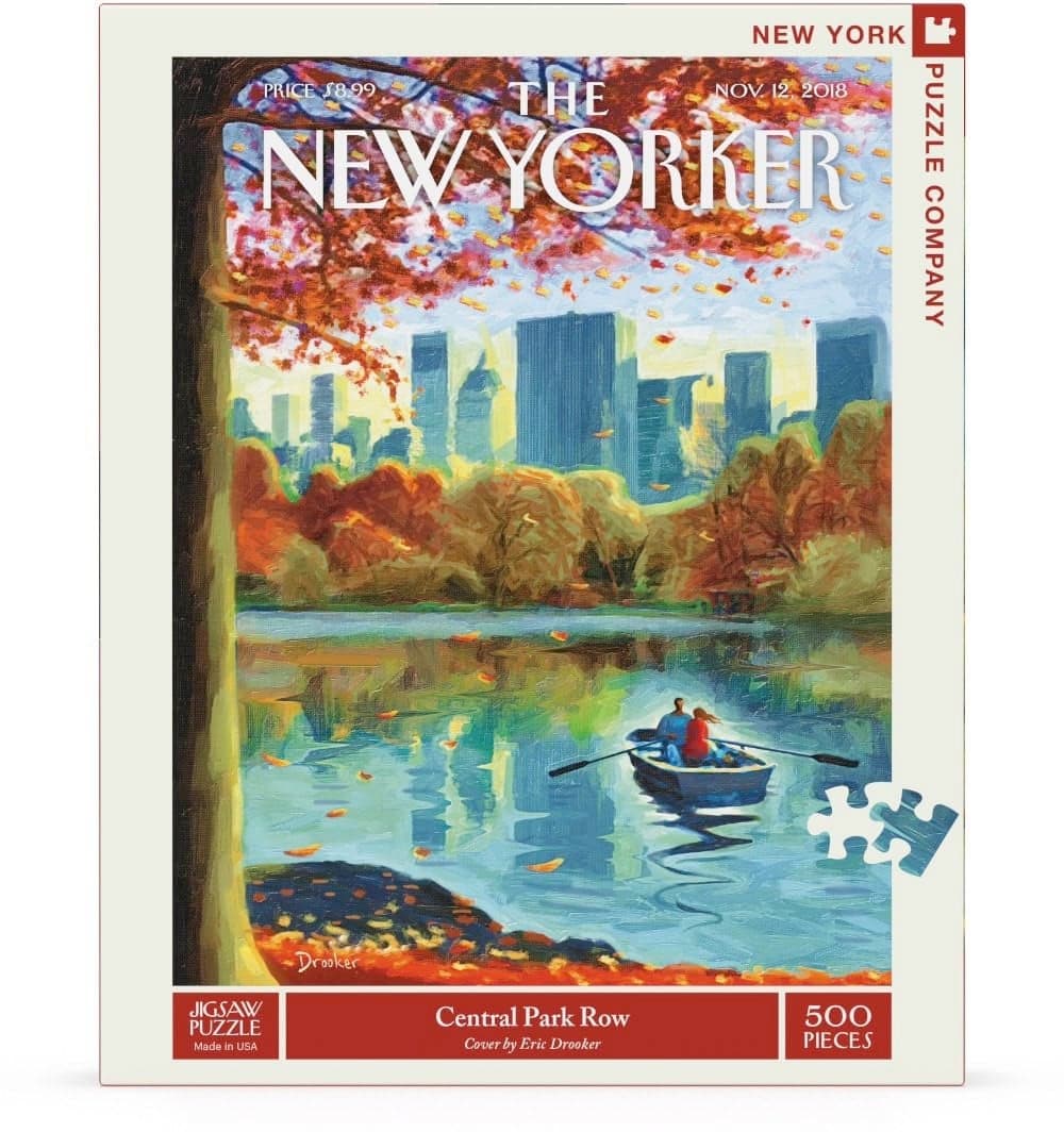 New York Puzzle Company - New Yorker Central Park Row - 500 Piece Jigsaw Puzzle for Family Game Nights by Eric Drooker