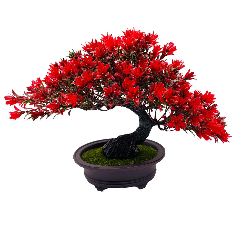 Fycooler Artificial Bonsai Tree Realistic Artificial Japanese Juniper Tree Fake Plants Decorative Artificial Trees Faux Plants Potted for Home Office Book Shelf Farmhouse Bedroom Living Room Decor