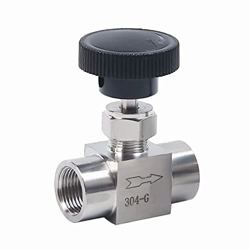 18 14 38 12 Inch G Valves 304 Stainless Steel G Female Needle for Valve Flow Control Water Gas OilFerrule StraightThrough Female Needle ValveControl Needle Valve