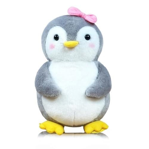 Ruzucoda Stuffed Penguin Plush Ocean Animals Toys Dolls Decorations Gifts for Kids Boys Girls 10 Inches Pink