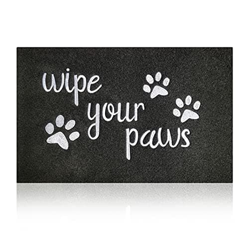 HLFMVWE Large Outdoor Front Door Mat Wipe Your Paws Doormat Inside Outside Mats Entryway Welcome Mats Non Slip Rubber Backing Funny Indoor Door mats Dog Mat for Porch Black 36 x 24 Inch