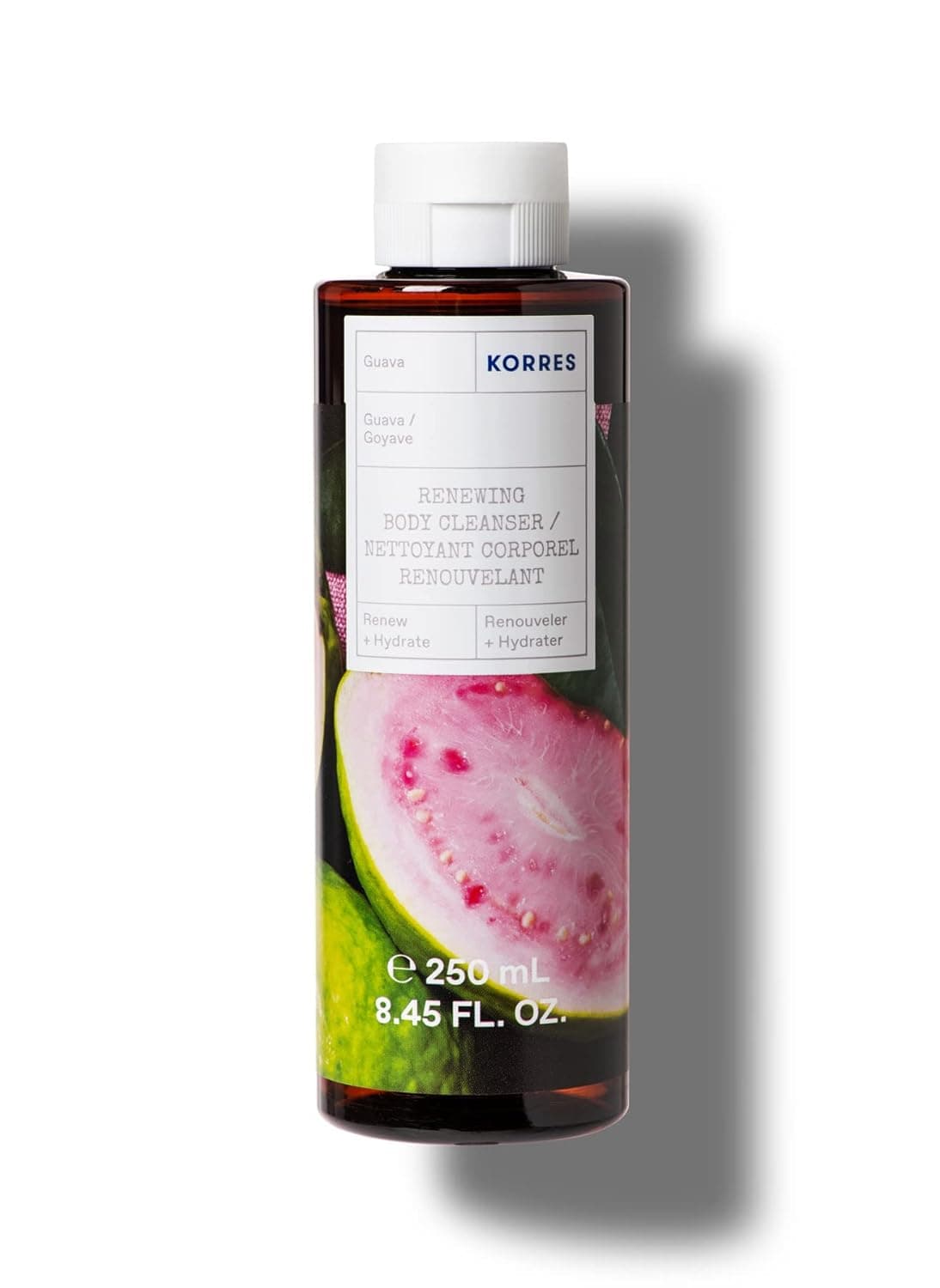 KORRES Renewing Body Cleanser Guava Scent Foaming Shower Gel for Women Men with Hydrating Greek Botanicals Body Wash for Smooth Skin Vegetarian Cruelty Free Made in Greece 845 Fl Oz