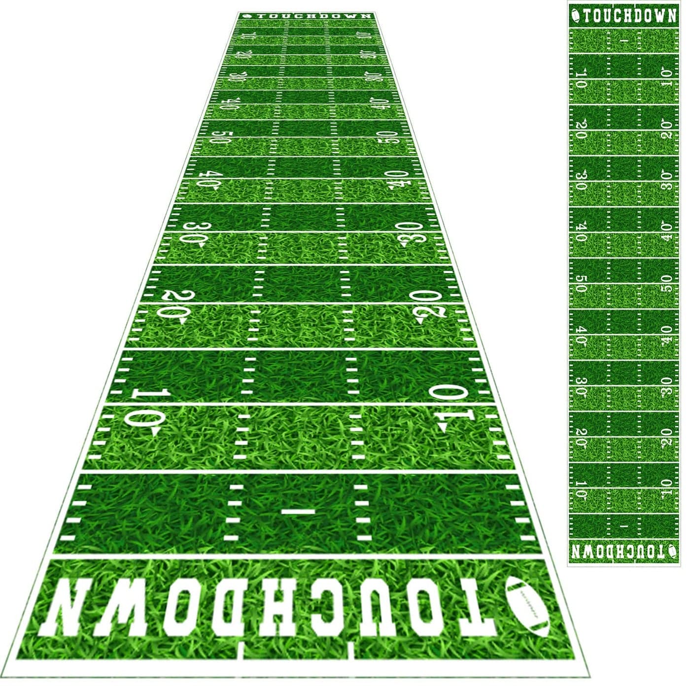 Boao Football Party Supplies 10 ft Field Aisle Runners Football Tablecloth Touchdown Floor Runners for Game Day Party Field Sign Supplies 24 x 120 InchSimple Style4 Pieces