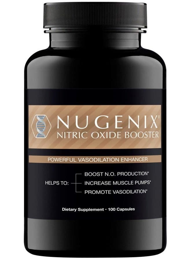 Nitric Oxide Booster Supplement - Nitric Oxide Flow, L-Arginine, L-Citrulline, Pine Bark Extract - Vasodilator - 100 Capsules