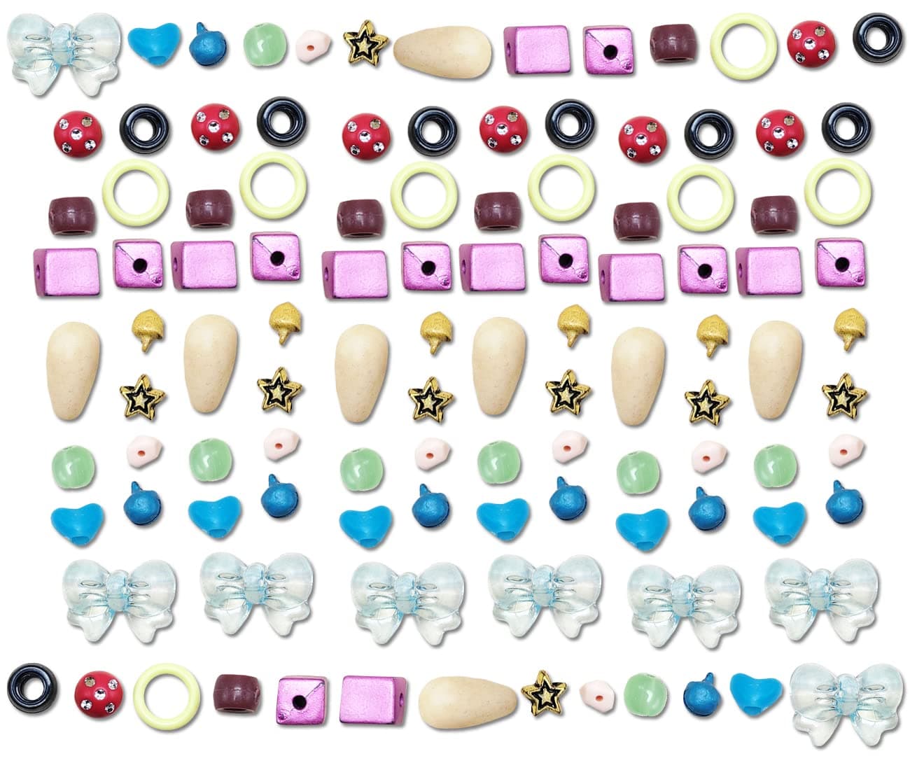 DIY Craft 125gm Multi Colour ix sizes As Image DIY Accessory Findings Jewellery Clasps Fittings DIY Jewellery Making Accessories Multi Colour PLastic Materi 125gm Multi Colour