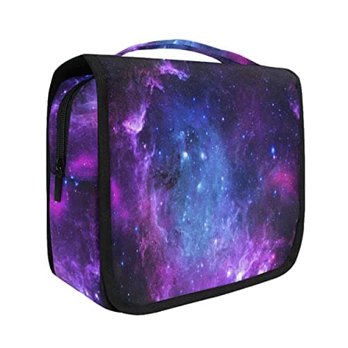 Hanging Travel Toiletry Bag Kit Makeup Case Cosmetics Organizer for Men Women Universe Galaxy Nebula Space